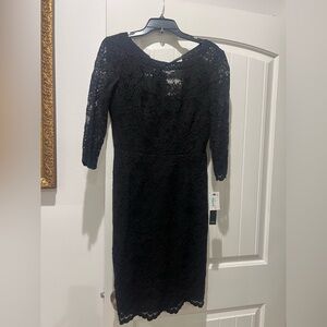 Nicole Miller Black Lace Cocktail Dress